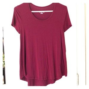 Merona short-sleeved maroon top